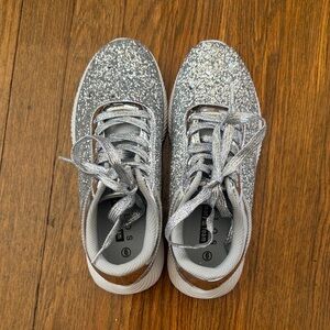 Silver Glitter Sneakers